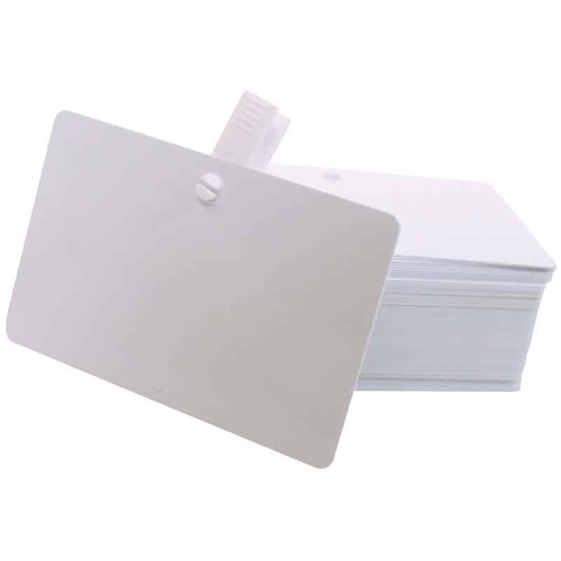 Karta plastikowa PVC z otworami, biała